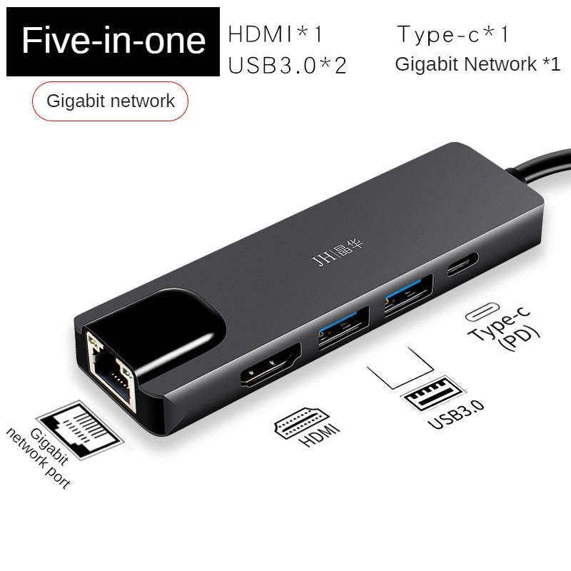 IZ325 Type-C TO 5合1PD+3.0USB2+HDMI+RJ45