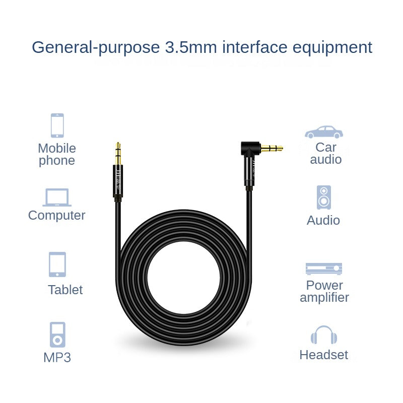 IA330 AUX Male to Male Straight to Bend