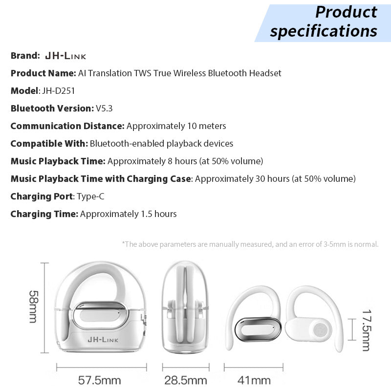 ID251 AI-powered Bluetooth Headphones