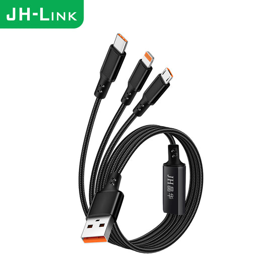 IM262D Three-in-One Fast Charging Data Cable 1.2 meters