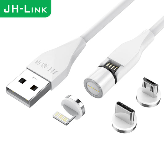 IU371-540° Magnetic Attachment Data Cable - White