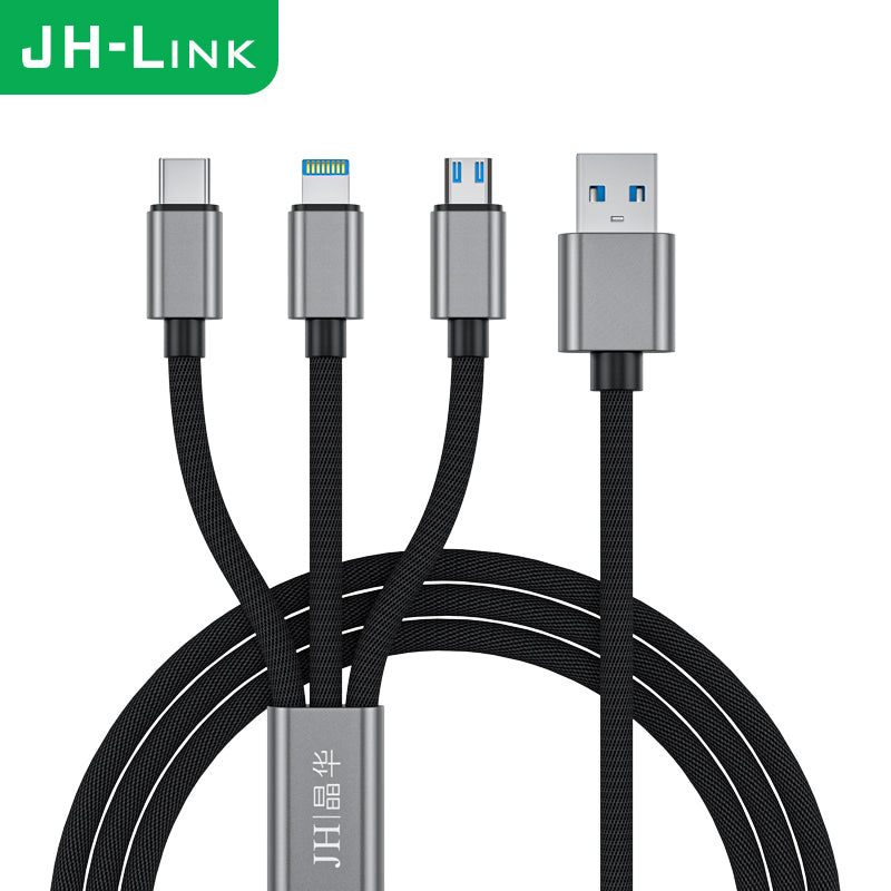 IU380 3-in-1 Fast Charge Data Cable (Black) Elite Edition