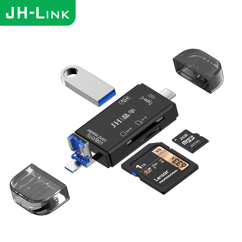 IN452 USB2.0 6-in-1 Card Reader Black